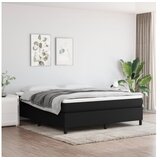  S oprugama i madracem crni 160x200 cm od tkanine | shoptok.hr