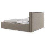 Makamii Sivorjava oblazinjena zakonska postelja s prostorom za shranjevanje z letvenim dnom 140x200 cm Anani – | Shoptok.si