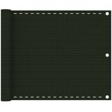 vidaXL balkonski zastor tamnozeleni 75 x 500 cm HDPE | shoptok.hr
