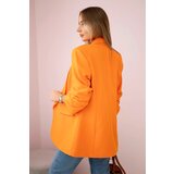 Kesi Włoski Elegant jacket with lapels dark orange | shoptok.hr