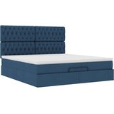  Otomanski krevet s madracem i LED plavi 160x200cm tkanine | shoptok.hr