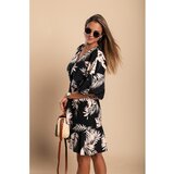 Fenzy Elegantna Mini Obleka S Potiskom Toretta, Črna | Shoptok.si