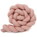 Puffi enojna obroba za otroško posteljo puder roza 360 cm Cene