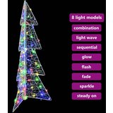  Božićno drvce s 100 LED svjetlima Šareni 120 cm Akril | shoptok.hr