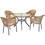Gardenson VRTNA GARNITURA RAVENNA aluminij barve grafita, naravne barve, bež | Shoptok.si