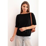 Kesi Włoski Women's short-sleeve viscose sweater black Cijene