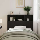  Glava kreveta s ormarićem Crni hrast 120x19x103.5 cm Konstruirano drvo | shoptok.hr