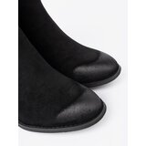 Shelvt Black suede ankle boots on a high heel with padded | Shoptok.si