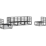  Sjedeća garnitura za vrt s jastukom 5 pcs Crna Aluminij | shoptok.hr