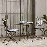 Bistro set s mozaikom plavo-bijeli od željeza i keramike | shoptok.hr