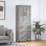 vidaXL Visoka komoda siva sonome 69,5x34x180 cm od konstruiranog drva Cijene