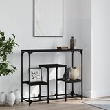  Konzolni stol crni 89,5 x 28 x 76 cm od konstruiranog drva | shoptok.hr