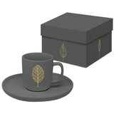 PPD Papperproducts Design pure Gold Leaves - Šolja za espreso - Pure Gold Leaves, Anthracite, Matte, 100 ml Cene