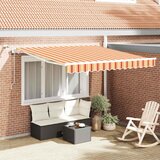  Skrovita tenda Žuta i narančasta 350 x 250 cm Poliester i metal | shoptok.hr