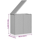  Kutija za vrtne jastuke od PE ratana 100 x 49 x 103,5 cm smeđa | shoptok.hr