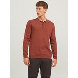 Jack & Jones Brick Mens Long Sleeve Jersey Polo T-Shirt - Men | shoptok.hr