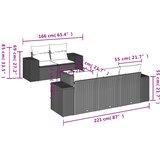  6-dijelni set vrtnih sofa od poliratana s jastucima sivi | shoptok.hr