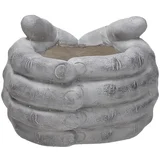 Saksija Skulptura, 18 cm, Siva