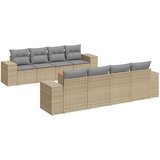  9-dijelni set vrtnih sofa s jastucima bež od poliratana | shoptok.hr