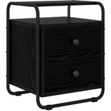 vidaXL Nočna omarica Črni hrast 40 x 36,5 x 50 cm Inženirski les, (5000298620) | Shoptok.si