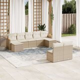 vidaXL 9-dijelni set vrtnih sofa s jastucima bež od poliratana | shoptok.hr