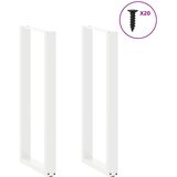  Noge za barski stol U-oblika 2 kom Bijele 40 x (110-111) cm Čelik | Eponuda.com