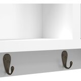 Ormarić za ključeve bijeli 40 x 8,5 x 20 cm od drva i čelika | shoptok.hr