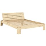 Karup Design Zakonska postelja iz masivnega bora z letvenim dnom 160x200 cm v naravni barvi Layers – | Shoptok.si