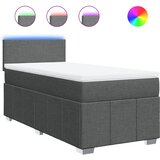  Krevet s oprugama i madracem tamnosivi 90 x 190 cm od tkanine | shoptok.hr