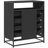 vidaXL Omarica s predali črna 70x41x70 cm konstruiran les | Shoptok.si