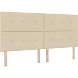 Box Spring Krevet s Madracem i LED-om Krem 200x200 cm Tkanina | shoptok.hr