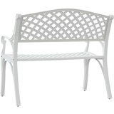 vidaXL vrtna klupa 102 cm od lijevanog aluminija bijela | shoptok.hr