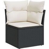  9-delni vrtni kavč set z blazinami Črn poli ratan, (22090879) | Shoptok.si