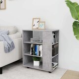 Ormarić s kotačima siva boja betona 60 x 35 x 75 cm od iverice | shoptok.hr