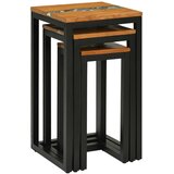  Stol za slaganje 3 pcs Smeđa Čvrsto teak drvo | Eponuda.com