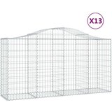  Lučne gabionske košare 13kom 200x50x100/120cm pocinčano željezo | shoptok.hr
