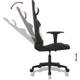  Igraća stolica od tkanine crna i krem - Crna i krem 1 Bez naslona za noge | shoptok.hr