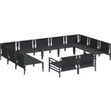 vidaXL Sjedeća garnitura za vrt 11 pcs Antracit Čelik | shoptok.hr