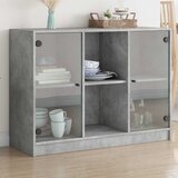  Komoda siva boja betona 102x37x75,5 cm od konstruiranog drva | shoptok.hr
