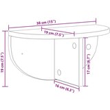  Polica na zidu Zidne 2 pcs Umjetnički hrast 38 x 19 x 19 cm | shoptok.hr