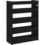 vidaXL Regal za čevlje črn 80x25x61,5 cm inženirski les | Shoptok.si