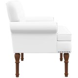  Ljubavni kauč s gumbima Bijela 120 x 65 x 77 cm Umjetna koža | Eponuda.com