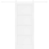  Klizna vrata ORKDAL 83 x 202 cm Masivna borovina Bijela | shoptok.hr