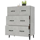  Komoda siva boja betona 69,5x34x90 cm od konstruiranog drva | shoptok.hr