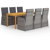  7-dijelni vrtni blagovaonski set sivi | shoptok.hr