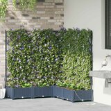  Vrtna saksija 5 pcs Sivi 120 x 120 x 126 cm Plastika | Eponuda.com