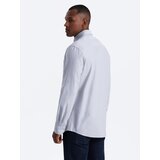 Ombre Elegant men's oxford shirt with embroidery and pocket - blue | Eponuda.ba