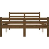  Posteljni okvir medeno rjav iz trdnega lesa 140x190 cm, (20645612) | Shoptok.si