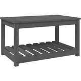 The Living Store Vrtna miza siva 82,5x50,5x45 cm trdna borovina - Vrtna Miza, (21467897) | Shoptok.si