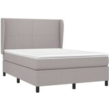 Box spring s madracem svjetlosivi 140x200 cm od tkanine | shoptok.hr